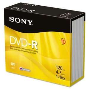  Sony DVD R Discs 4.7GB 16x 10/Pack Write Protected Store 