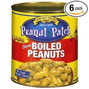 Peanut Patch Green Boiled Peanuts Cajun Flavor, 6lb Can   Pack of 6 