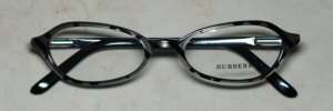 NEW BURBERRY 8423 50 17 130 VISION CARE GREY NOVA CHECK EYEGLASS 