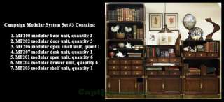 Campaign Furniture Desk Bookcase Modular System #3 Set Contents