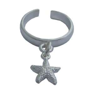    Hawaiian Dangling Starfish Sterling Silver Toe Ring Jewelry