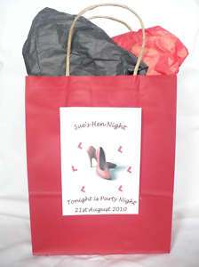 PERSONALISED PARTY GIFT BAGS 5 COLOURS MANY DESIGNS  