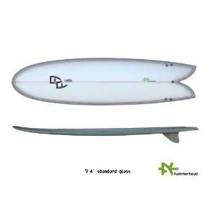 Hammerhead 74 Dual Fin Retro Fish Surfboard  Sports 
