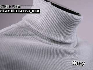 korea_pop mens cotton turtle neck polo turtleneck sweater stretch 
