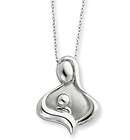 Mothers Jewelry, Maternal Bond Mother & Child Silver Necklace with 18 
