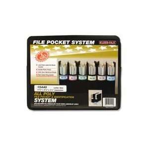  Plastic Vertical File Pocket System Legal Black (KLF15460 