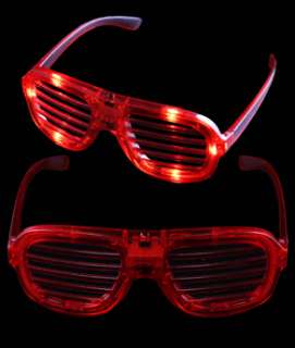 Lot of 4 Party Flashing LED window shades glasses  