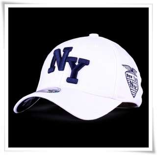 White New York NY Baseball Cap Flexfit Original Spandex Men Women Golf 