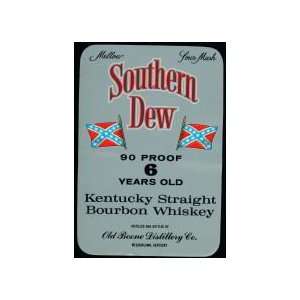  Vintage Southern Dew Whiskey Bottle Label 1950 Everything 