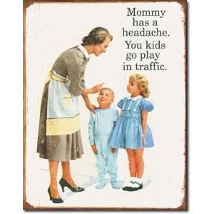  Tin Sign Play in Traffic by Ephemera. Size 16.00 X 12.50 