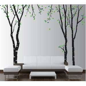 Large Wall Birch Tree Decal Forest Kids Vinyl Sticker Removable with 