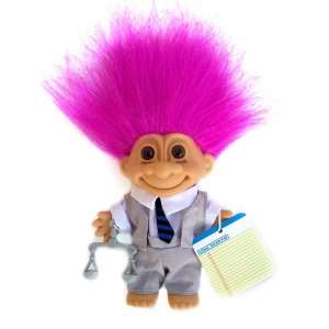    My Lucky ATTORNEY LAWYER Troll Doll w/Dark Pink Hair Toys & Games