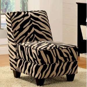  Ultra Modern Style Square Accent Armless Chair With Walnut 