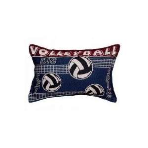 Set of 2 Volleyball Spike Decorative Throw Pillow 9 x 12  
