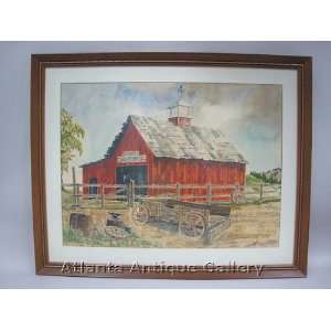  Rustic Barn & Wagons Print