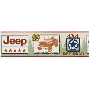  Jeep 4x4 Off Road Wallpaper Border in Kidding Around