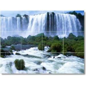  Waterfalls Photo Shower Tile Mural W101  18x24 using (12 
