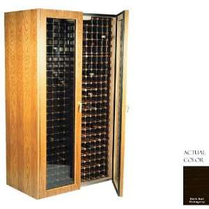   Wine Cellar   Glass Doors / Dark Red Mahogany Cabinet Appliances