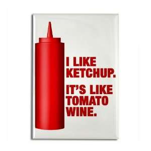  Ketchup Tomato Wine Refrigerator Magnet Food Rectangle 
